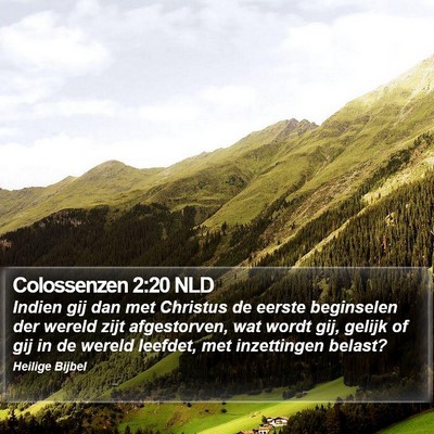 Colossenzen 2:20 NLD Bible Verse Image
