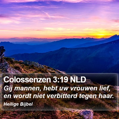 Colossenzen 3:19 NLD Bible Verse Image