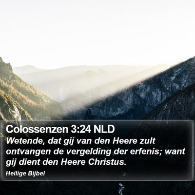 Colossenzen 3:24 NLD Bible Verse Image