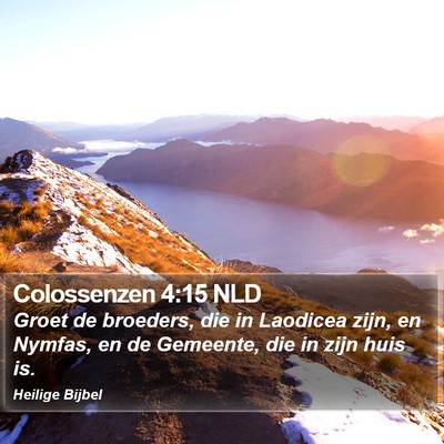 Colossenzen 4:15 NLD Bible Verse Image