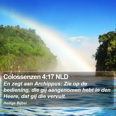 Colossenzen 4:17 NLD Bible Verse Image
