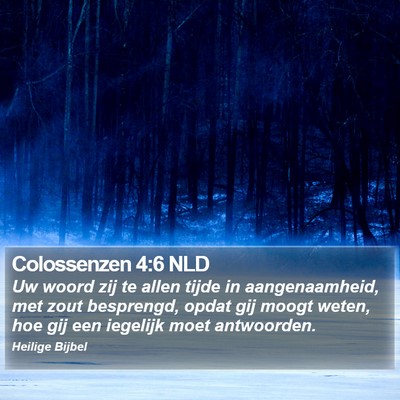 Colossenzen 4:6 NLD Bible Verse Image