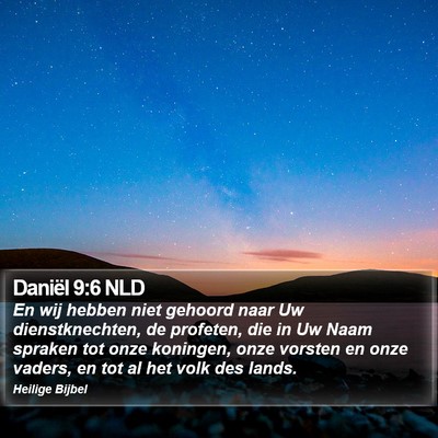 Daniël 9:6 NLD Bible Verse Image