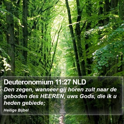 Deuteronomium 11:27 NLD Bible Verse Image
