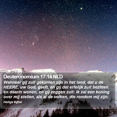 Deuteronomium 17:14 NLD Bible Verse Image
