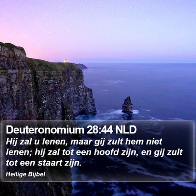 Deuteronomium 28:44 NLD Bible Verse Image