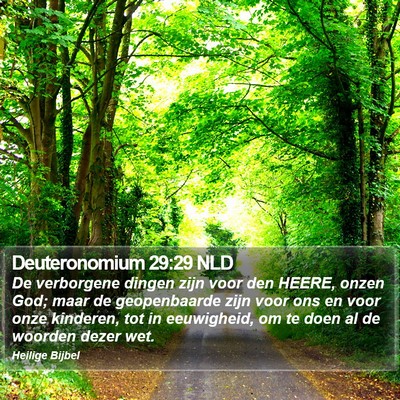 Deuteronomium 29:29 NLD Bible Verse Image