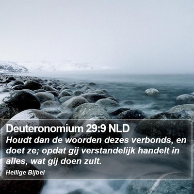 Deuteronomium 29:9 NLD Bible Verse Image