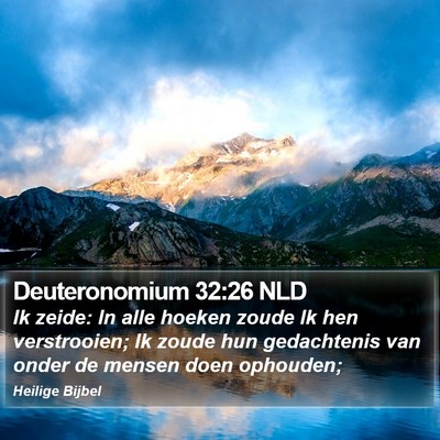 Deuteronomium 32:26 NLD Bible Verse Image