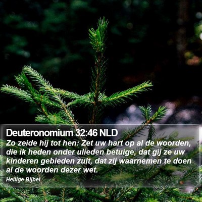 Deuteronomium 32:46 NLD Bible Verse Image