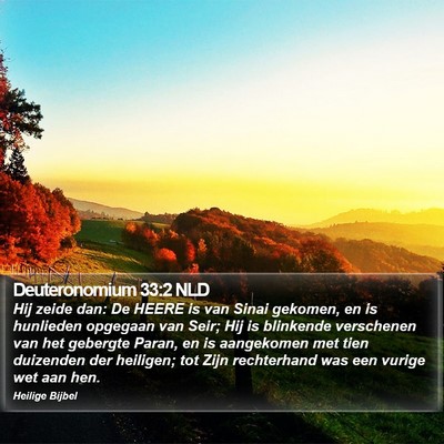 Deuteronomium 33:2 NLD Bible Verse Image