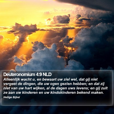 Deuteronomium 4:9 NLD Bible Verse Image
