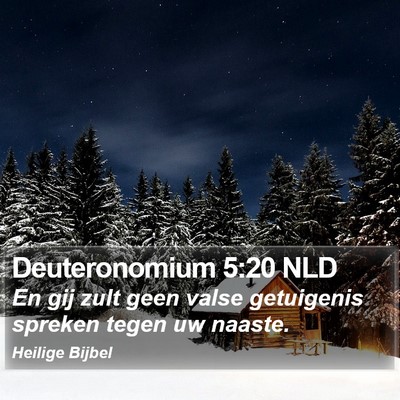 Deuteronomium 5:20 NLD Bible Verse Image