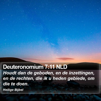Deuteronomium 7:11 NLD Bible Verse Image