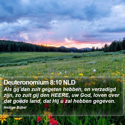 Deuteronomium 8:10 NLD Bible Verse Image