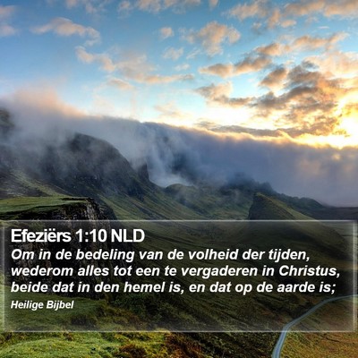 Efeziërs 1:10 NLD Bible Verse Image