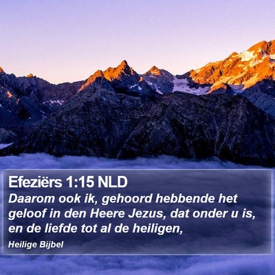 Efeziërs 1:15 NLD Bible Verse Image