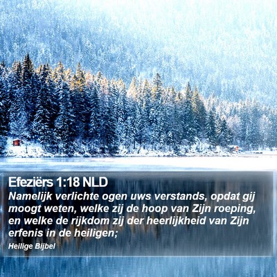 Efeziërs 1:18 NLD Bible Verse Image