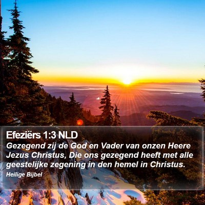 Efeziërs 1:3 NLD Bible Verse Image