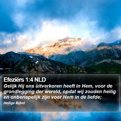 Efeziërs 1:4 NLD Bible Verse Image