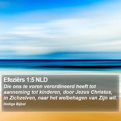 Efeziërs 1:5 NLD Bible Verse Image