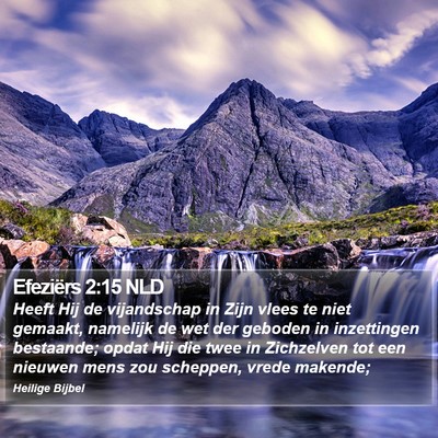 Efeziërs 2:15 NLD Bible Verse Image
