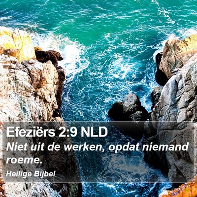 Efeziërs 2:9 NLD Bible Verse Image