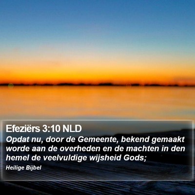 Efeziërs 3:10 NLD Bible Verse Image
