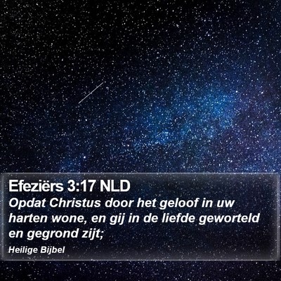 Efeziërs 3:17 NLD Bible Verse Image