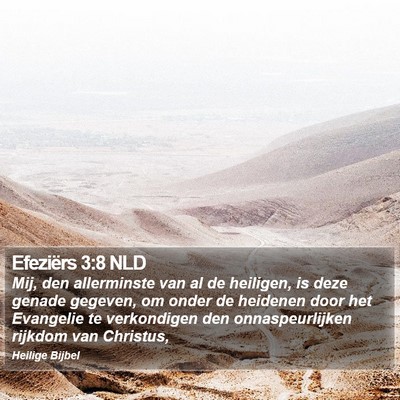 Efeziërs 3:8 NLD Bible Verse Image