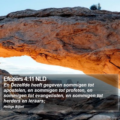 Efeziërs 4:11 NLD Bible Verse Image
