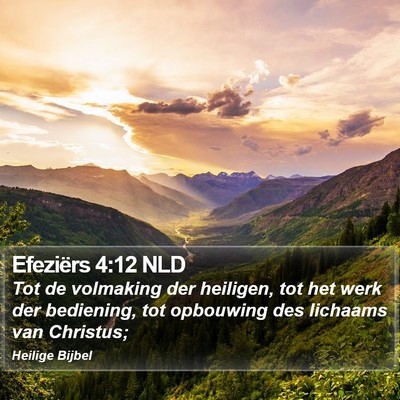 Efeziërs 4:12 NLD Bible Verse Image