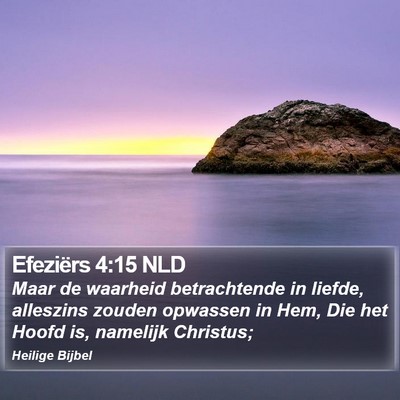 Efeziërs 4:15 NLD Bible Verse Image