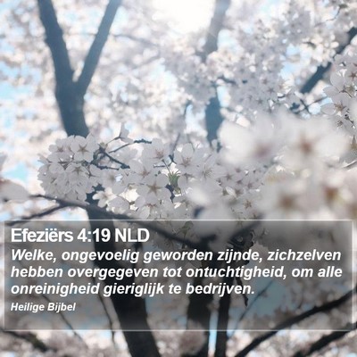 Efeziërs 4:19 NLD Bible Verse Image