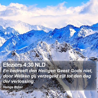 Efeziërs 4:30 NLD Bible Verse Image