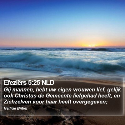 Efeziërs 5:25 NLD Bible Verse Image