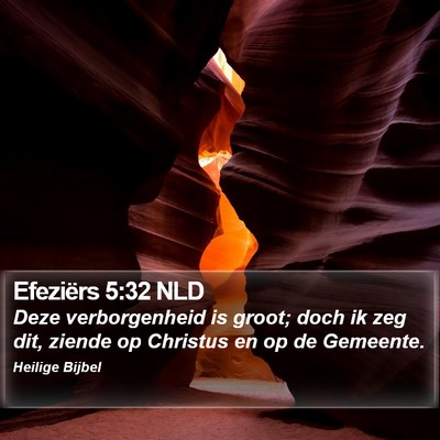 Efeziërs 5:32 NLD Bible Verse Image