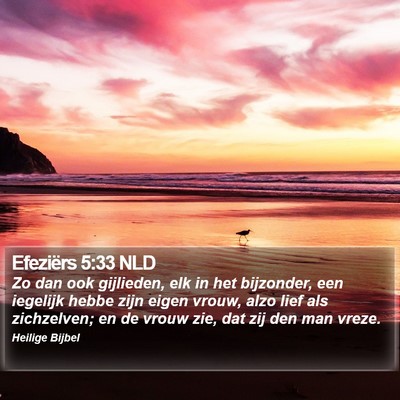 Efeziërs 5:33 NLD Bible Verse Image