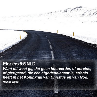 Efeziërs 5:5 NLD Bible Verse Image
