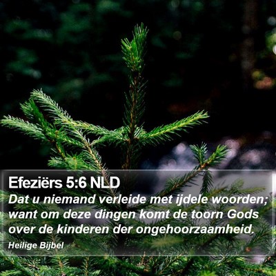 Efeziërs 5:6 NLD Bible Verse Image