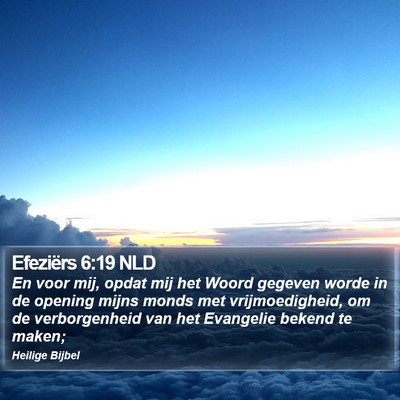Efeziërs 6:19 NLD Bible Verse Image