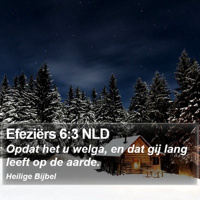 Efeziërs 6:3 NLD Bible Verse Image