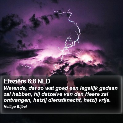 Efeziërs 6:8 NLD Bible Verse Image