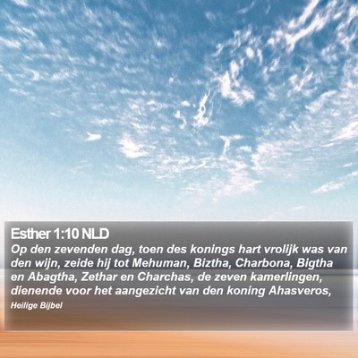 Esther 1:10 NLD Bible Verse Image
