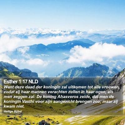 Esther 1:17 NLD Bible Verse Image