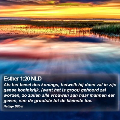Esther 1:20 NLD Bible Verse Image