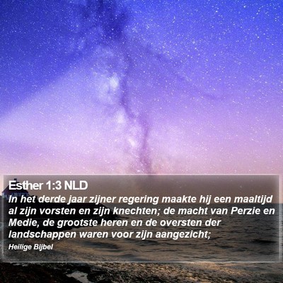 Esther 1:3 NLD Bible Verse Image