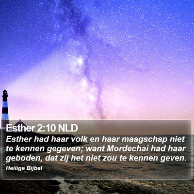 Esther 2:10 NLD Bible Verse Image