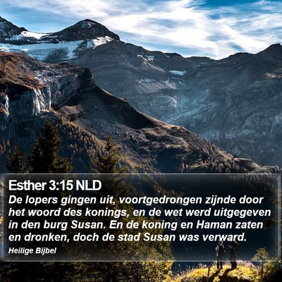 Esther 3:15 NLD Bible Verse Image
