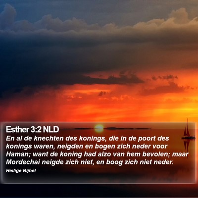 Esther 3:2 NLD Bible Verse Image